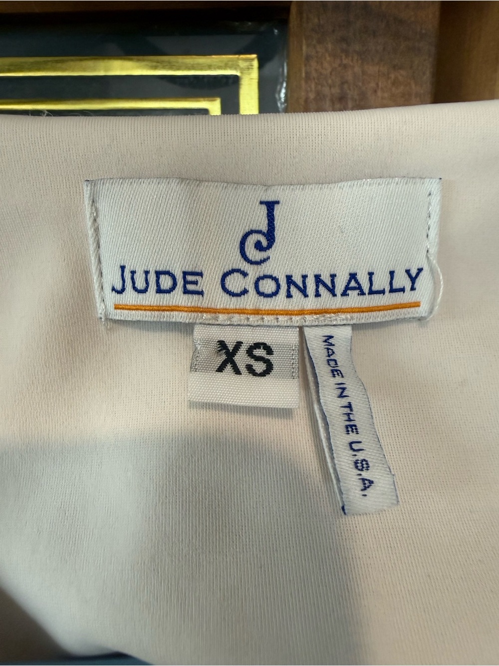Jude Connally Ladies Navy and Cream A-Line Shift Dress, EUC - Picture 3 of 3